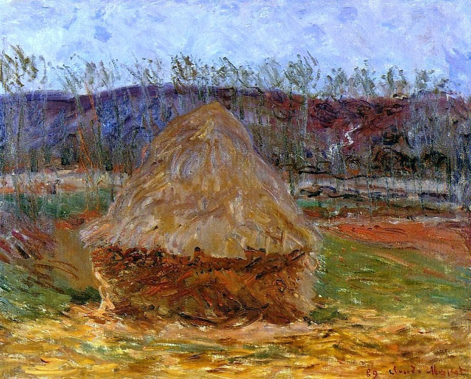 Claude Oscar Monet Grainstack at Giverny - Canvas Print