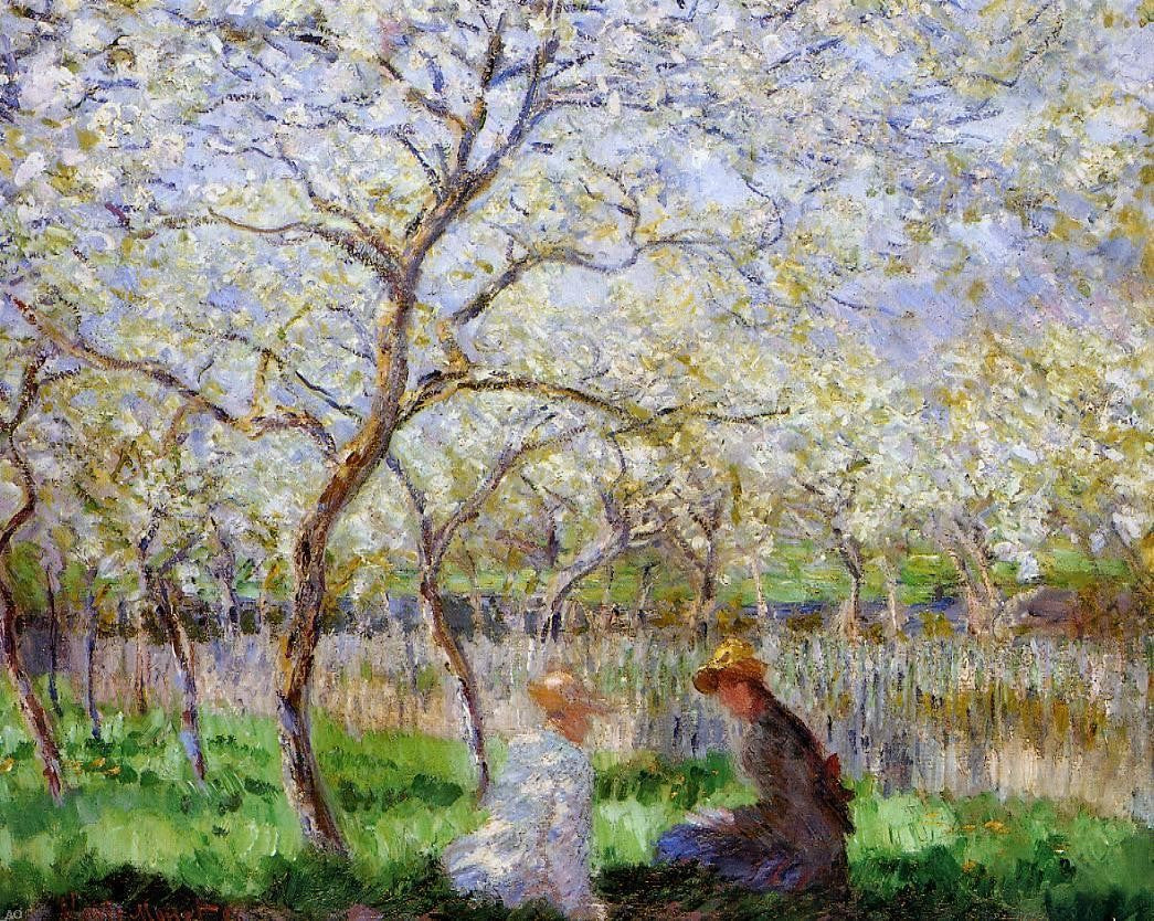 Claude Oscar Monet Springtime - Canvas Print