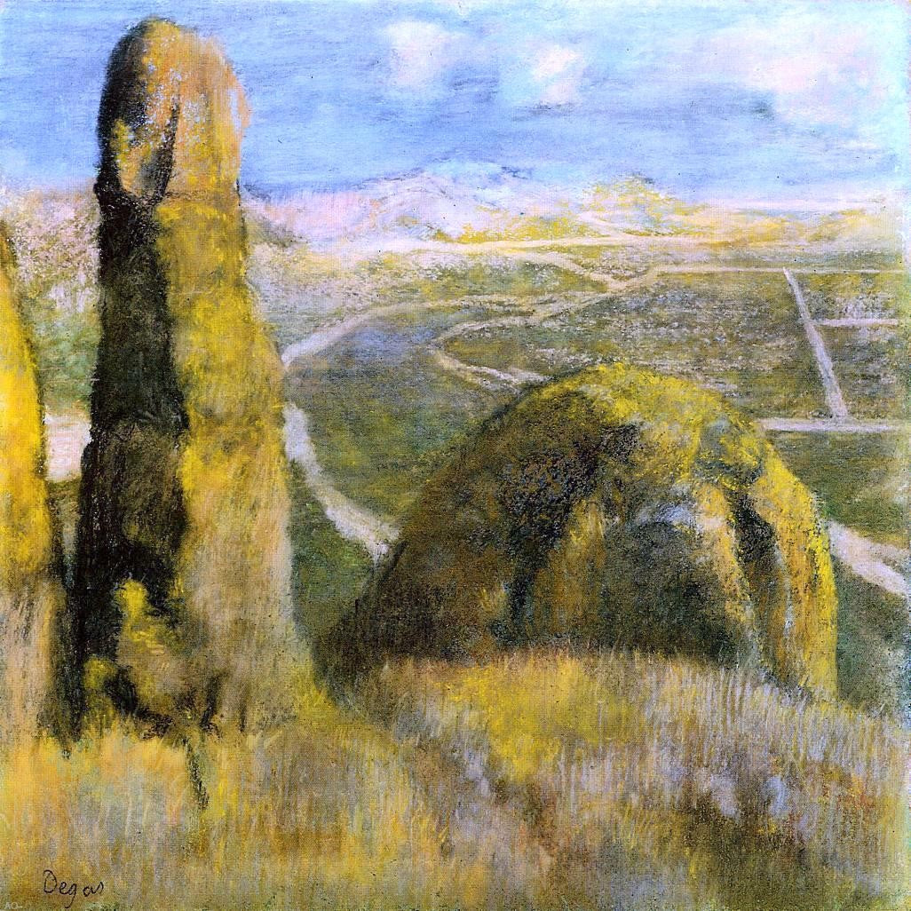 Edgar Degas Landscape - Canvas Print