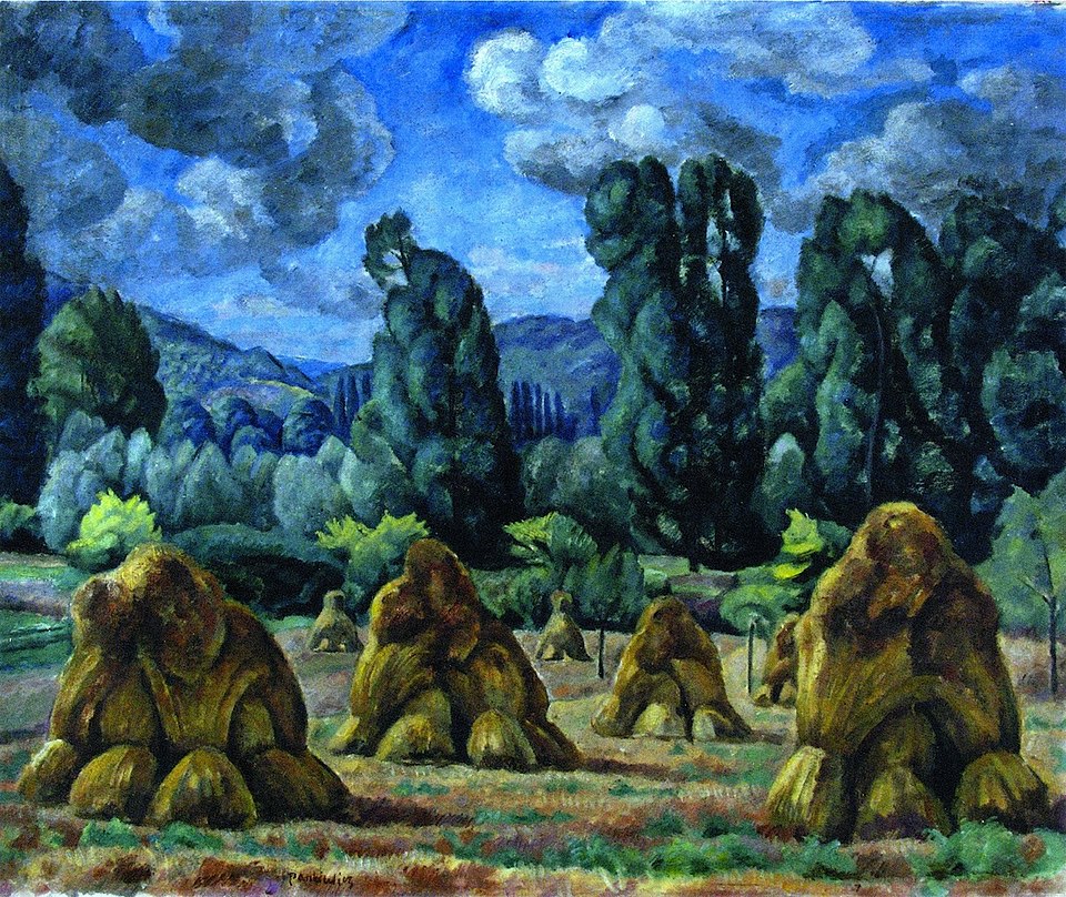 Jozef Pankiewicz Haystacks - Canvas Print