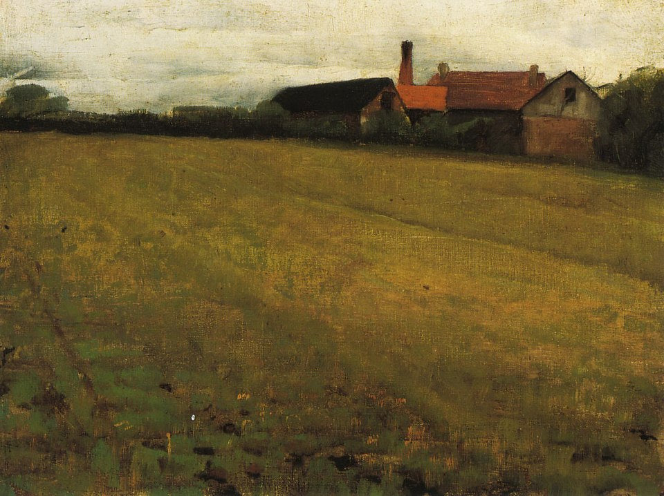 Cecilia Beaux Landscape with Farm Building - Canvas Print