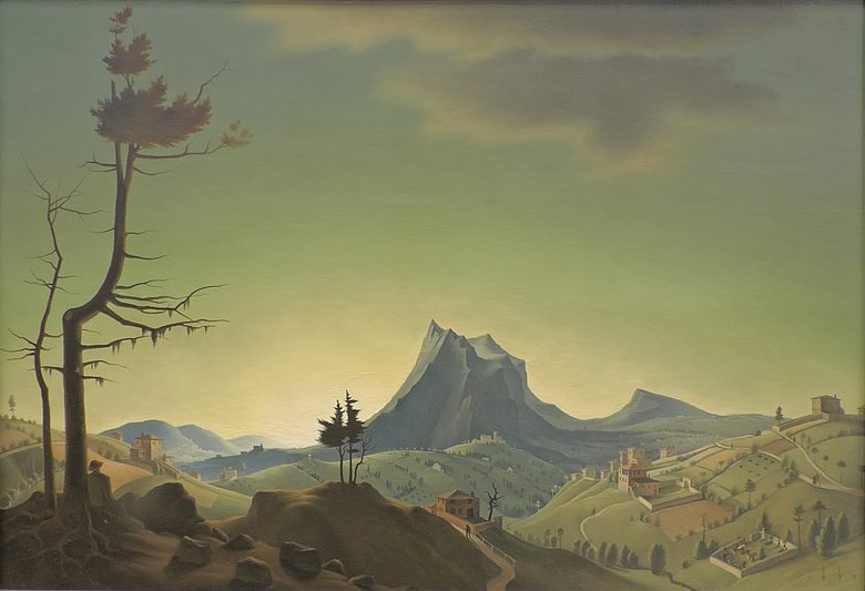 Franz Sedlacek Evening Landscape - Canvas Print