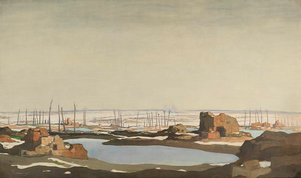 David Young Cameron The Battlefields of Ypres-After - Canvas Print