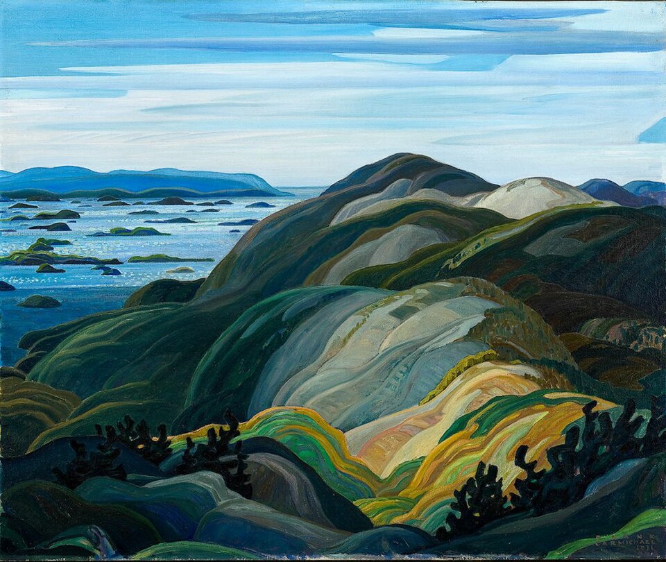 Franklin Carmichael Bay of Islands from Mt. Burke - Canvas Print