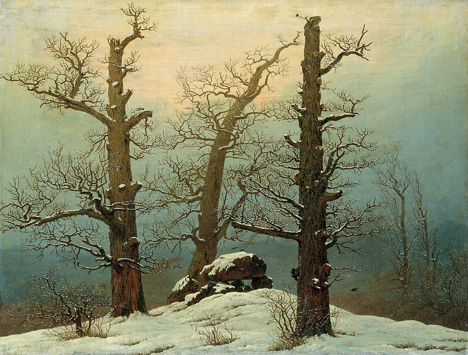 Caspar David Friedrich Dolmen in the Snow - Canvas Print