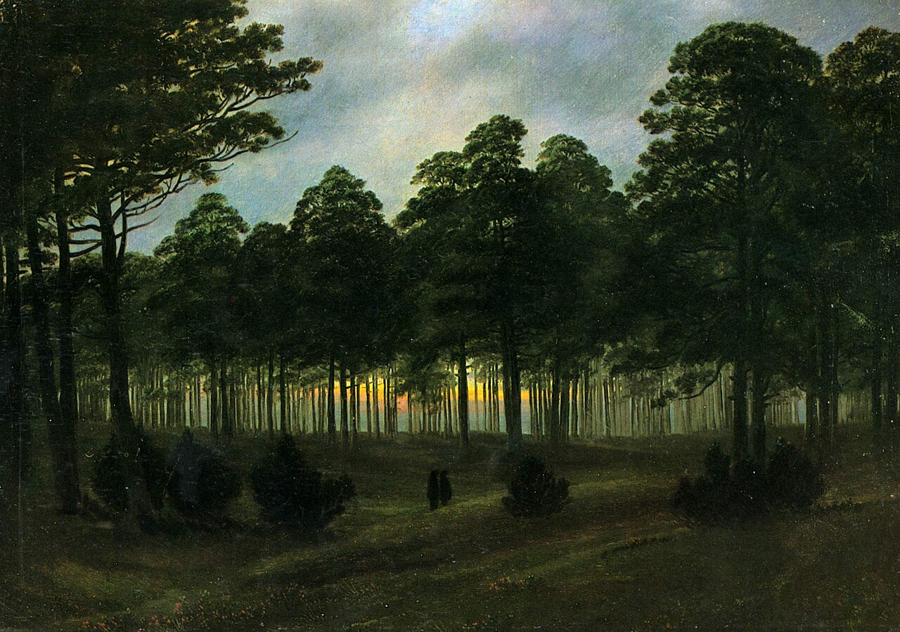 Caspar David Friedrich Evening - Canvas Print