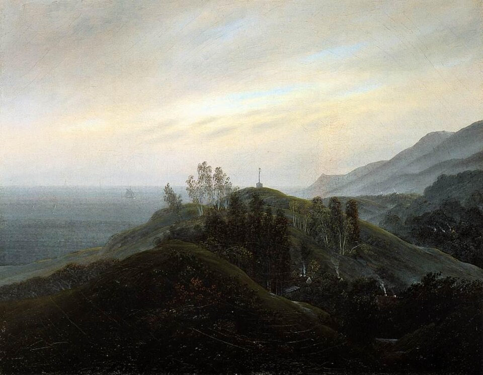 Caspar David Friedrich View of the Baltic - Canvas Print
