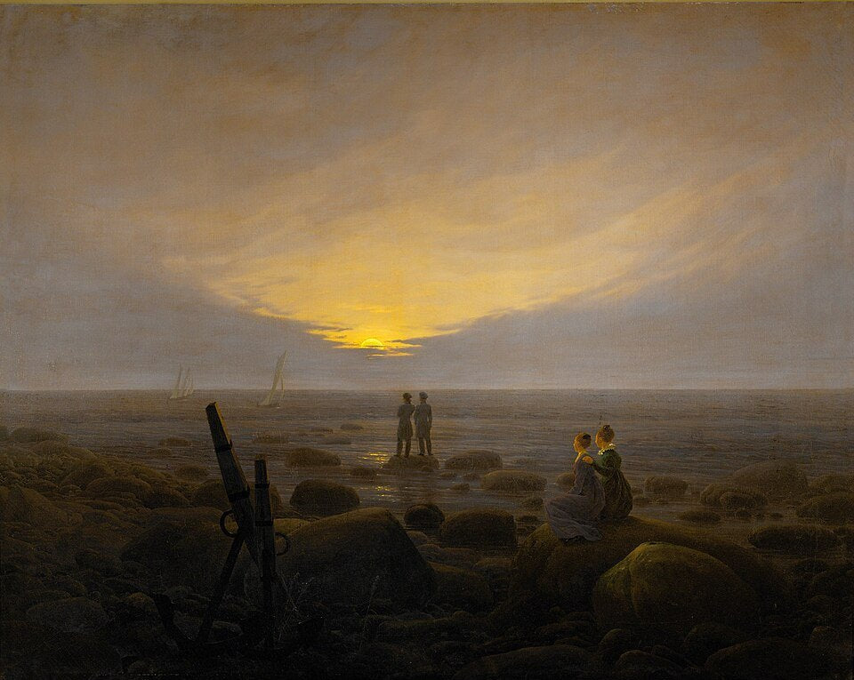 Caspar David Friedrich Moonrise by the Sea - Canvas Print