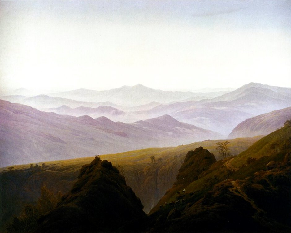 Caspar David Friedrich Morning in the Mountains - Canvas Print