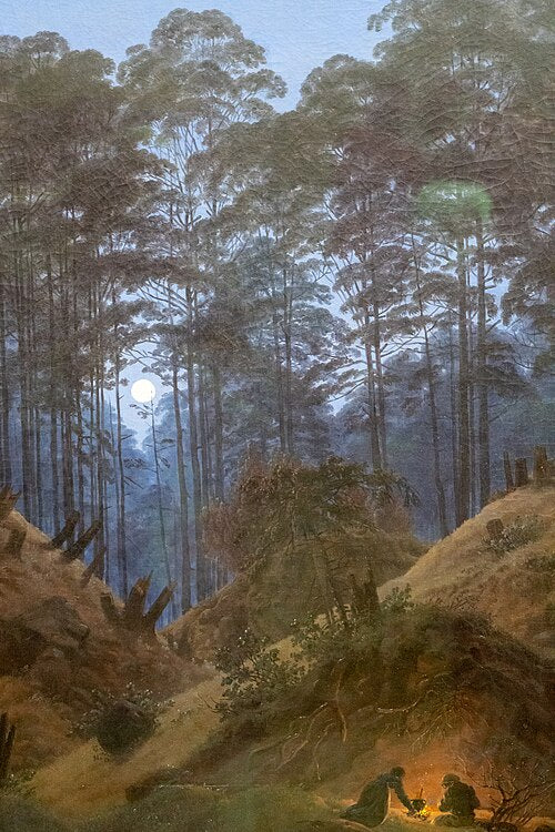 Caspar David Friedrich Forest Interior by Moonlight - Canvas Print