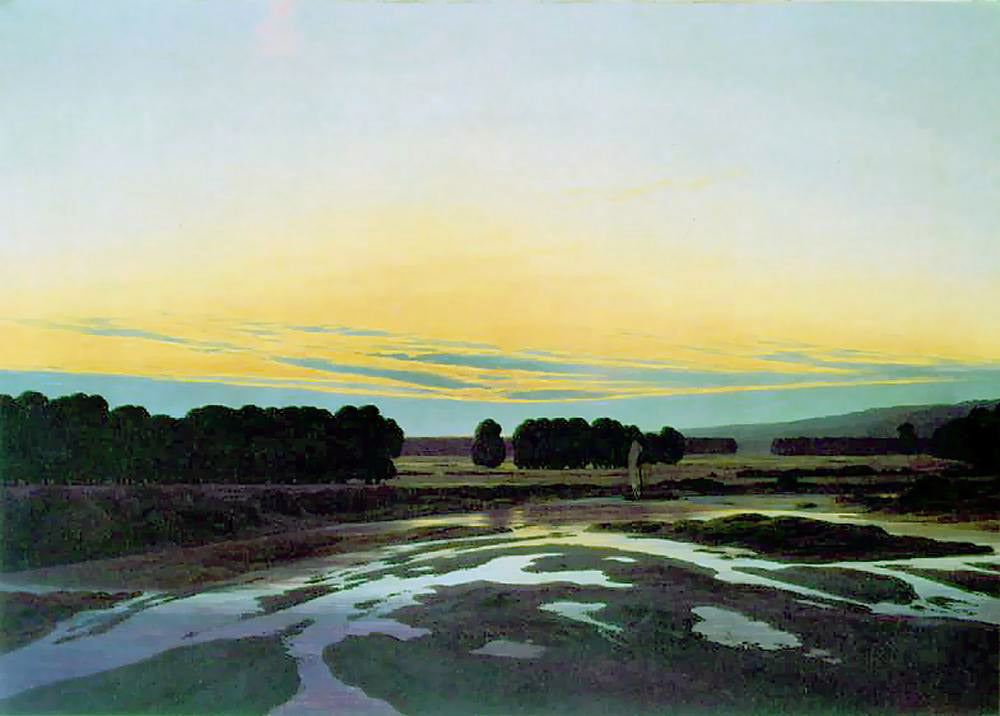 Caspar David Friedrich The Great Enclosure - Canvas Print