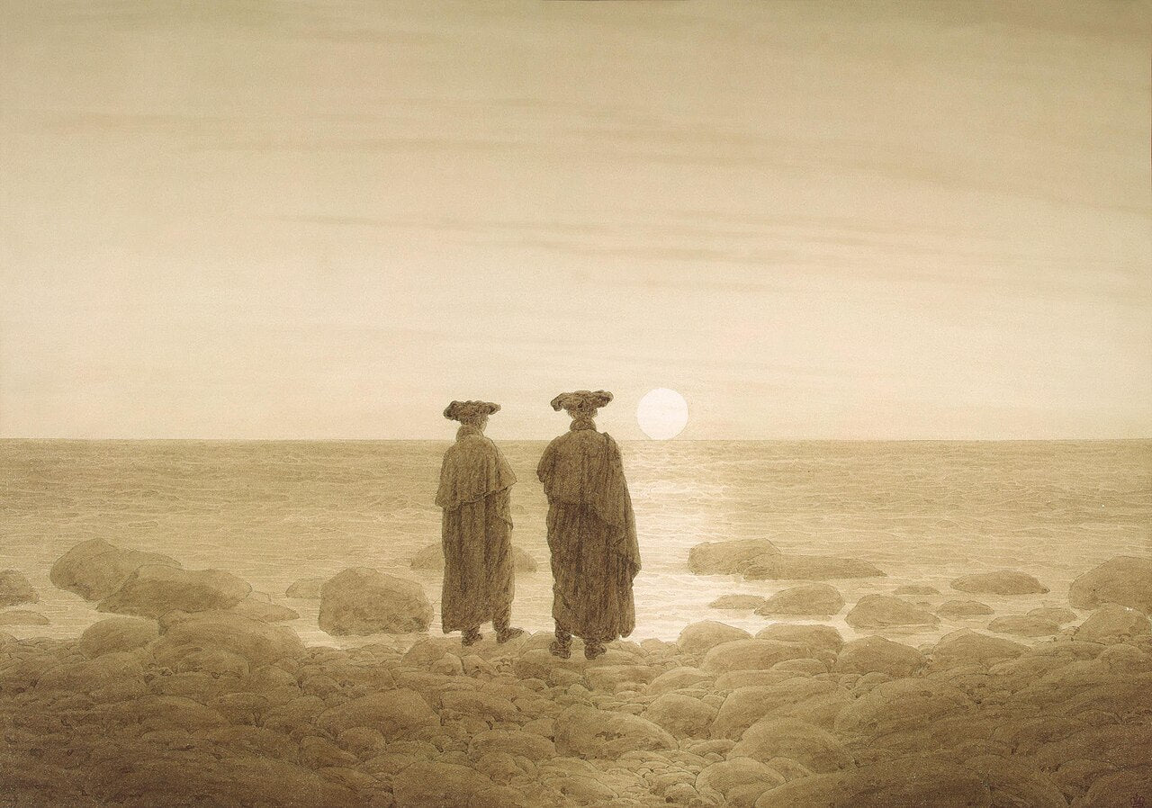 Caspar David Friedrich Moonrise - Canvas Print