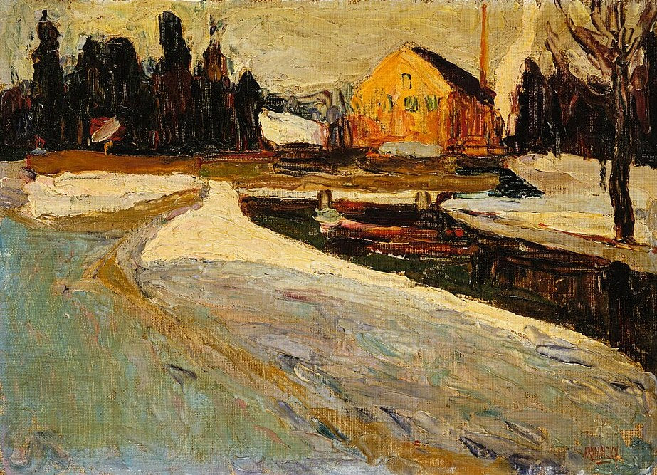 Wassily Kandinsky Schwabing, Winter Sun - Canvas Print
