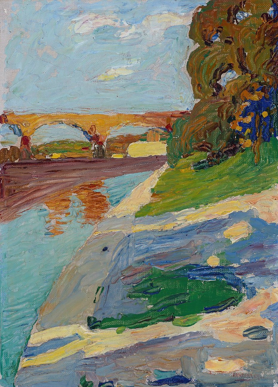 Wassily Kandinsky Munich – The Isar - Canvas Print