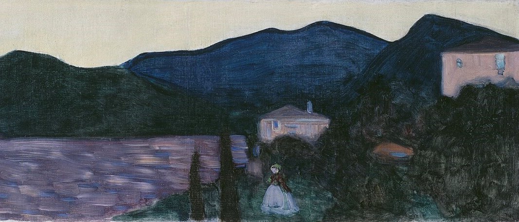 Wassily Kandinsky Mountainous Landscape with Lake - Canvas Print