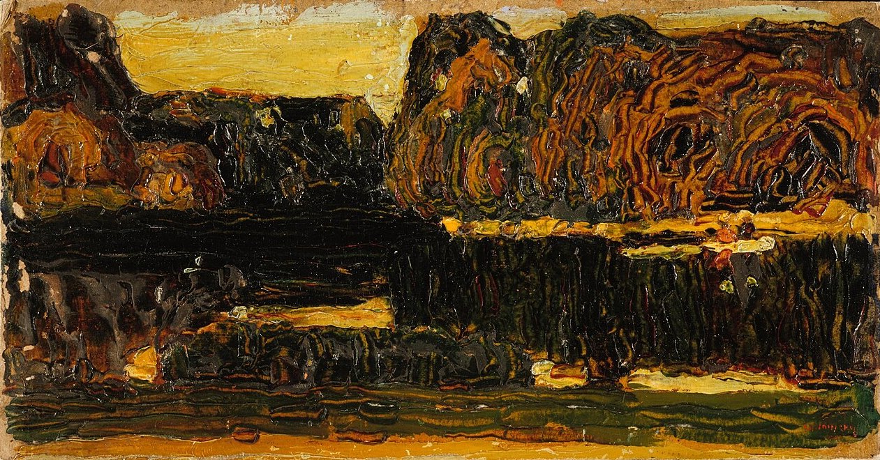 Wassily Kandinsky Munich, English Garden, Lake with Dinghy - Canvas Print