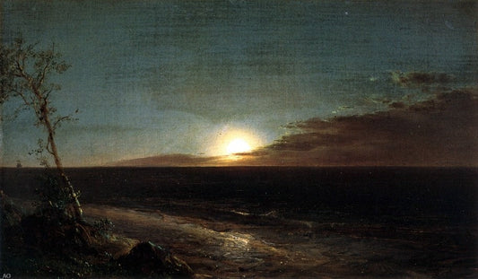 Frederic Edwin Church Moonrise (also known as The Rising Moon) - Canvas Print