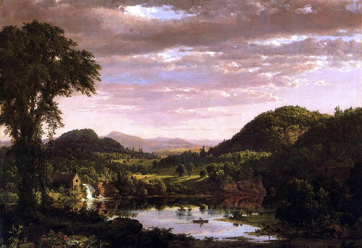 Frederic Edwin Church New England Landscape (also known as Evening after a Storm) - Canvas Print