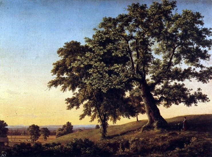 Frederic Edwin Church The Charter Oak - Canvas Print