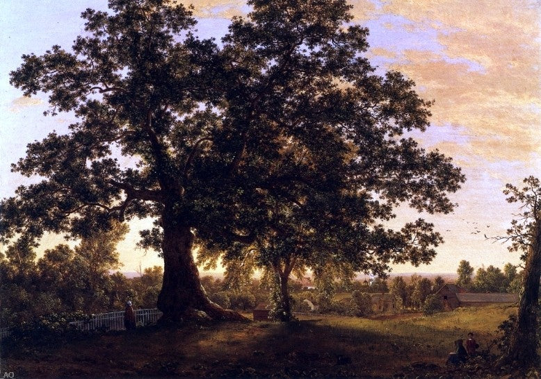 Frederic Edwin Church The Charter Oak at Hartford - Canvas Print