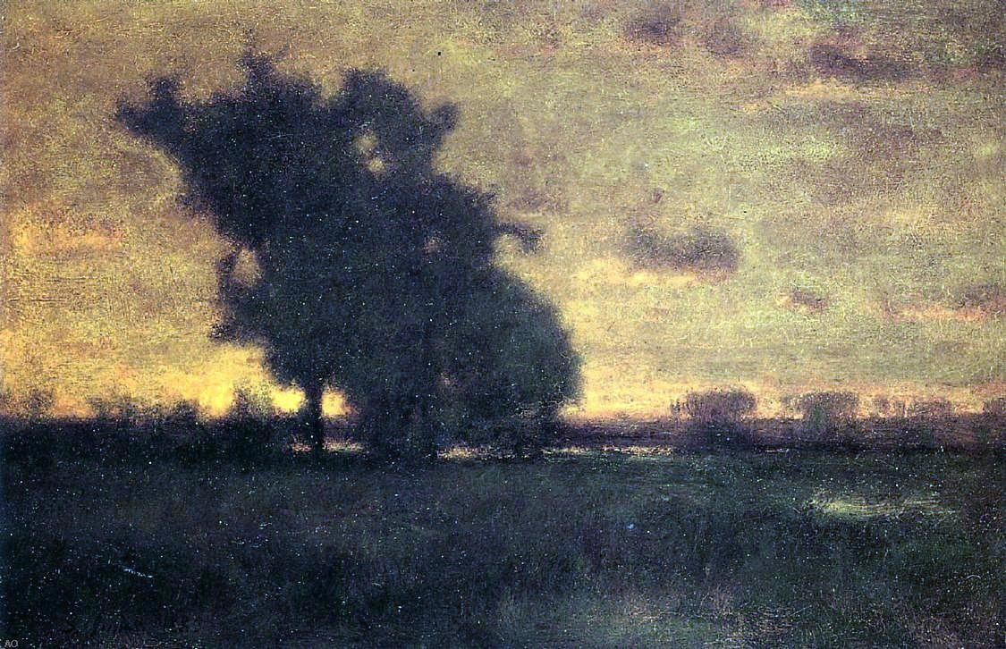 George Inness Sunset at Milton - Canvas Print