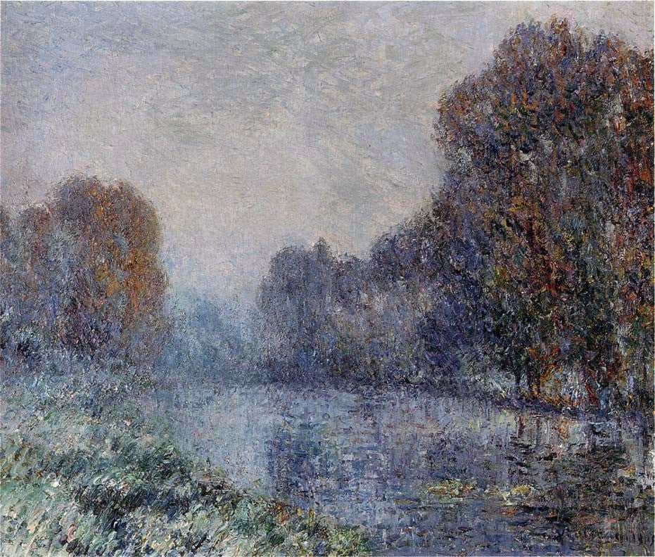 Gustave Loiseau By the Eure River - Hoarfrost - Canvas Print