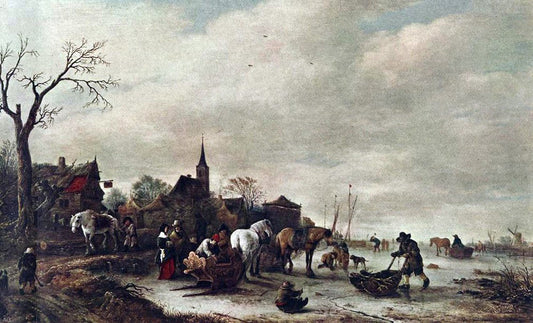 Isaac Van Ostade Winter Landscape - Canvas Print