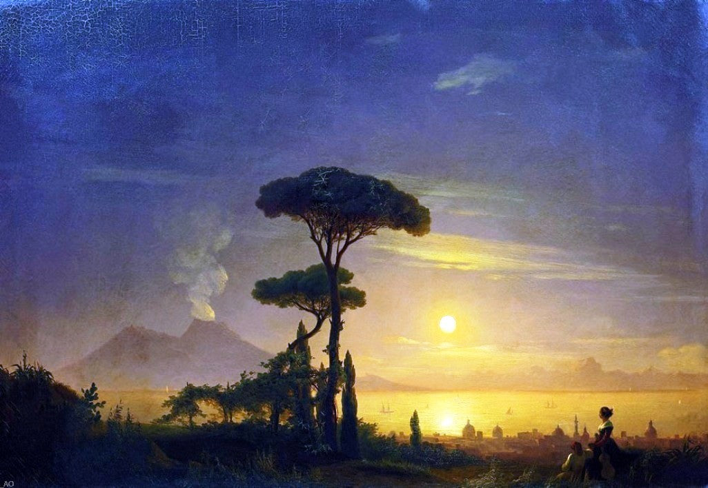 Ivan Constantinovich Aivazovsky The Bay of Naples - Canvas Print