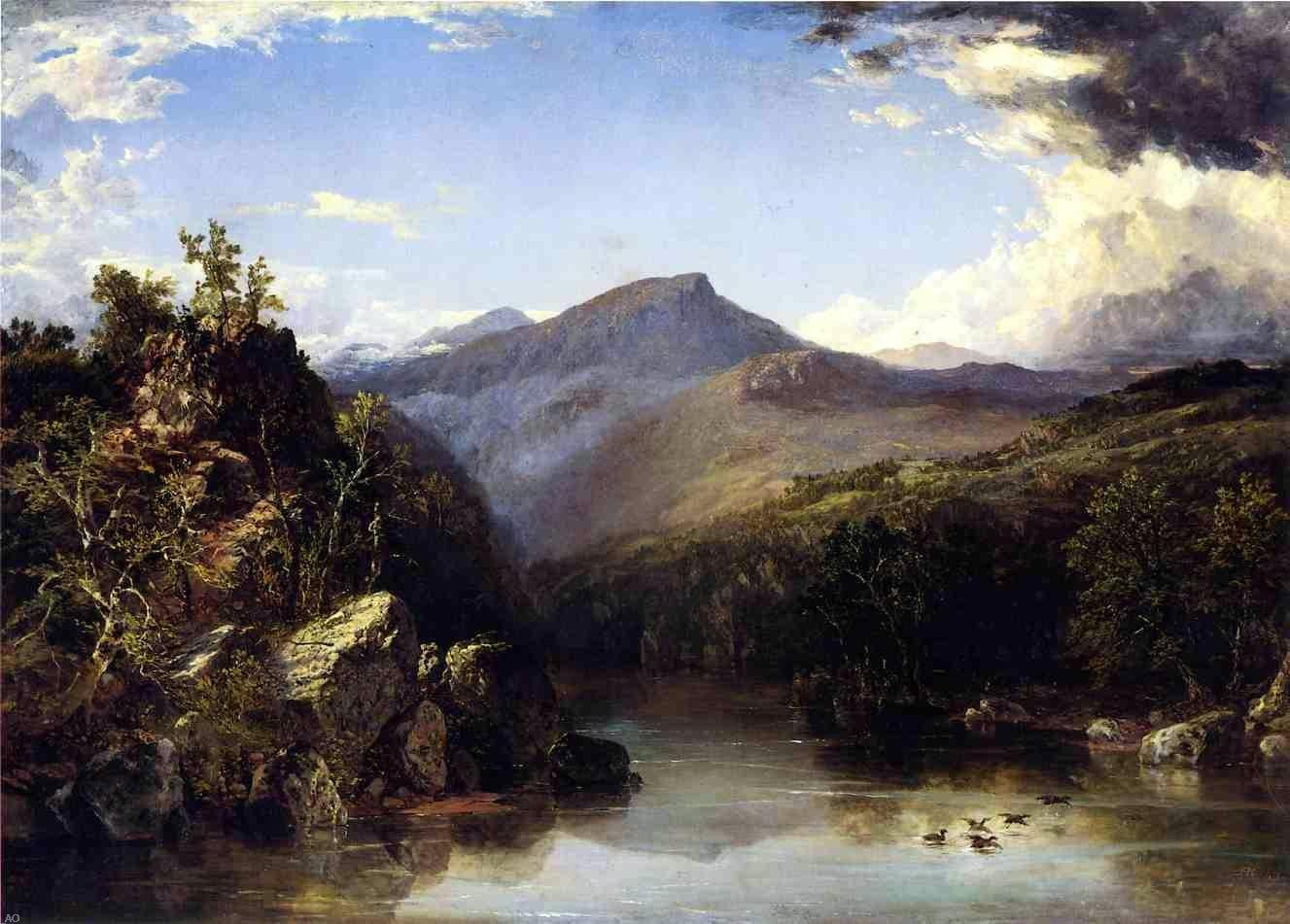 John Frederick Kensett Landscape (also known as A Reminiscence of the White Mountains) - Canvas Print