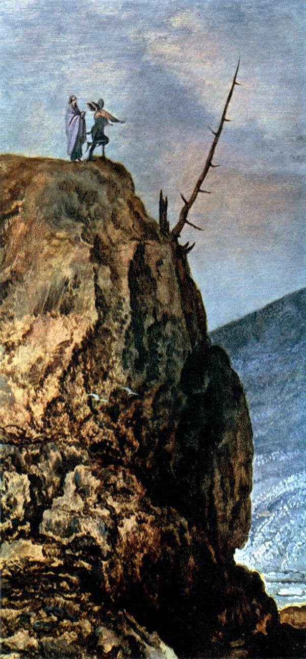 Joos De Momper Landscape with the Temptation of Christ (detail) - Canvas Print