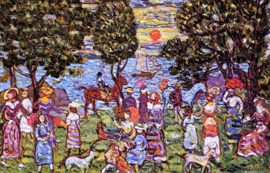 Maurice Prendergast Sunset - Canvas Print