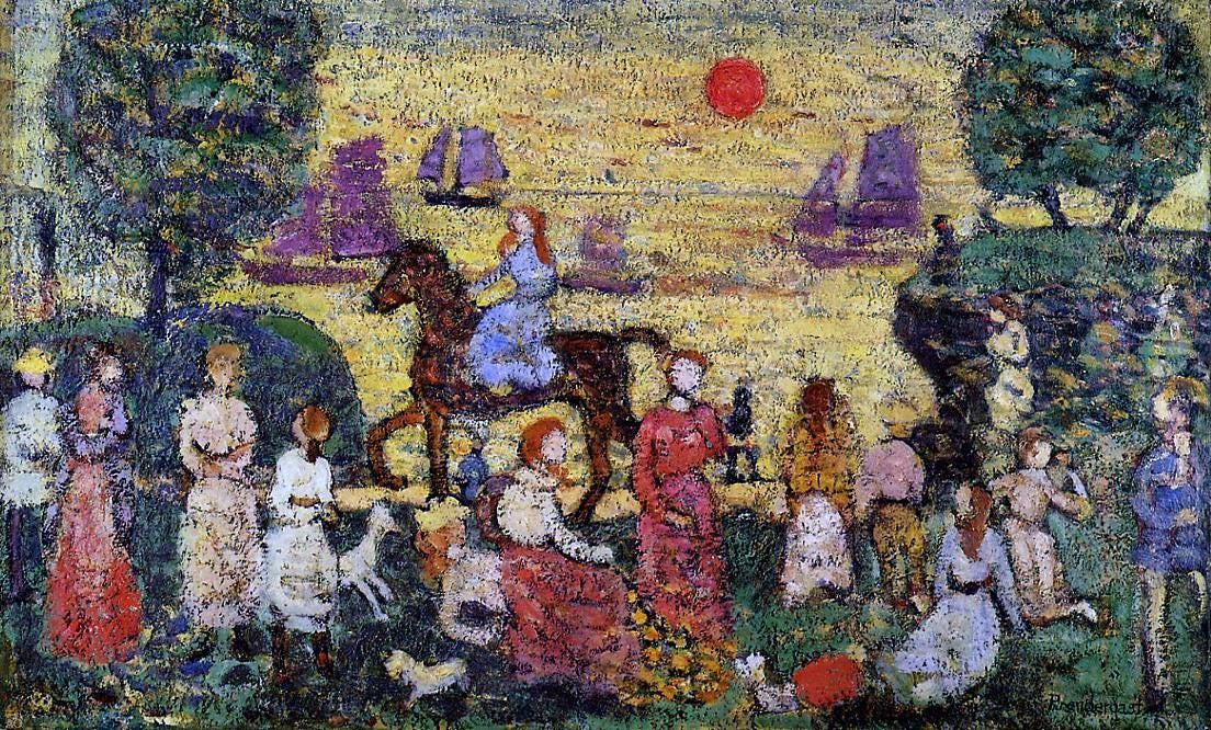 Maurice Prendergast Sunset and Sea Fog - Canvas Print