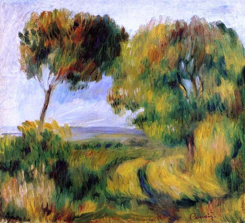 Pierre Auguste Renoir Breton Landscape - Trees and Moor - Canvas Print