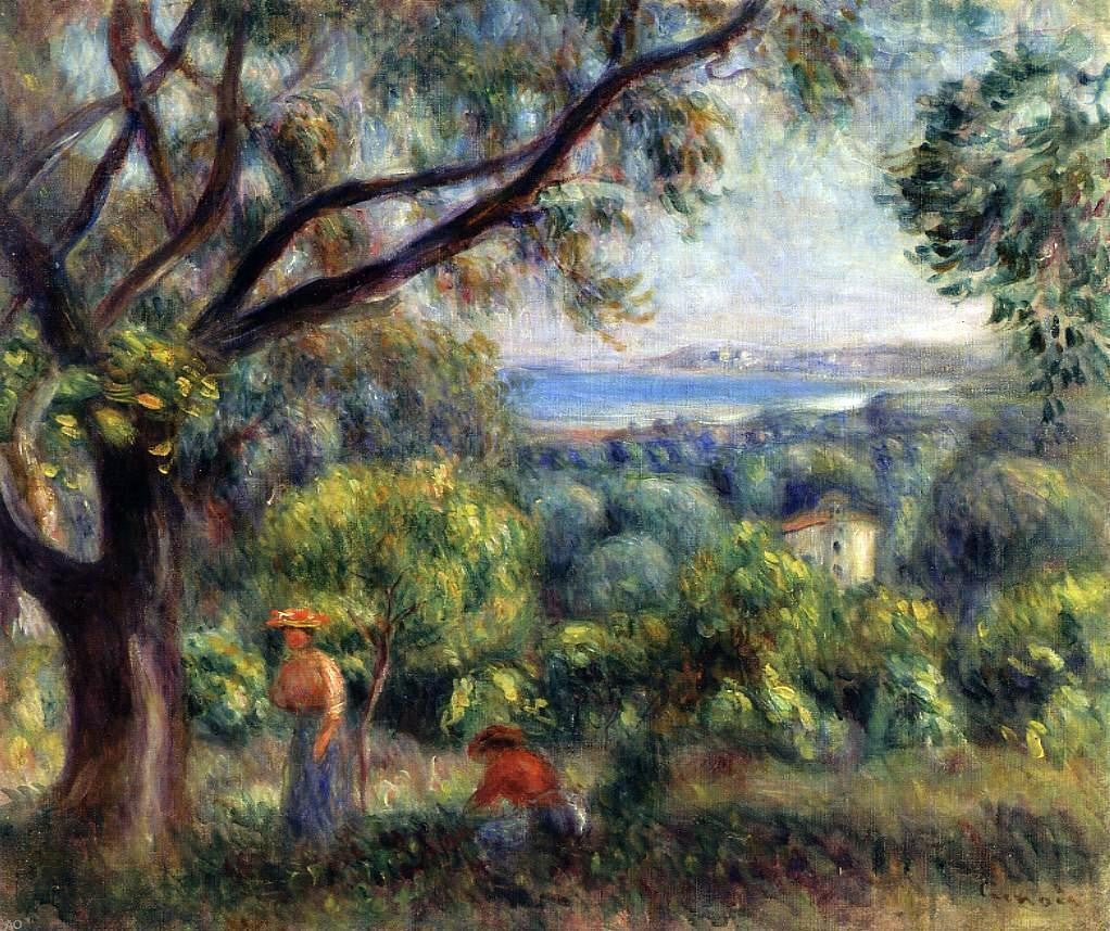 Pierre Auguste Renoir Cagnes Landscape (also known as View of Collettes) - Canvas Print