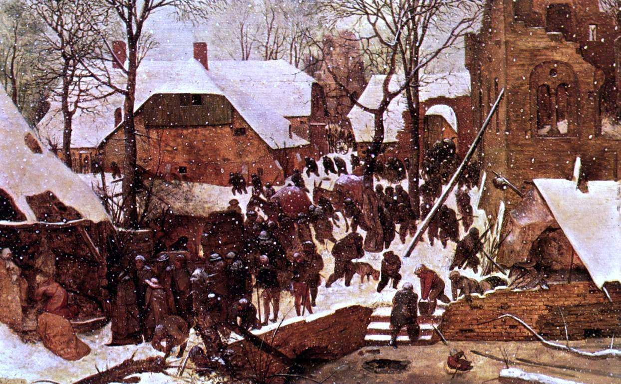 The Elder Pieter Bruegel Adoration of the Kings in the Snow - Canvas Print
