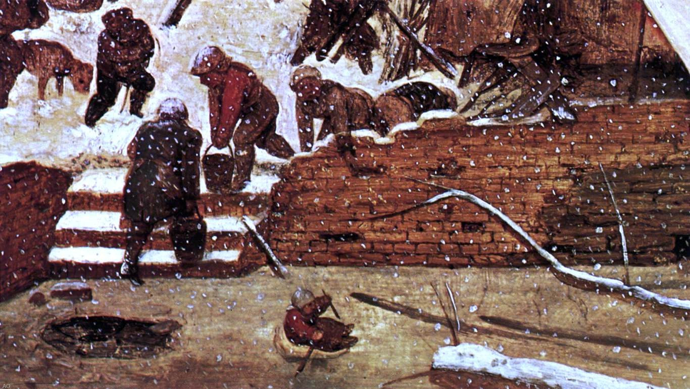 The Elder Pieter Bruegel Adoration of the Kings in the Snow (detail) - Canvas Print