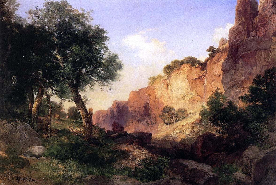Thomas Moran The Grand Canyon - Hance Trail - Canvas Print