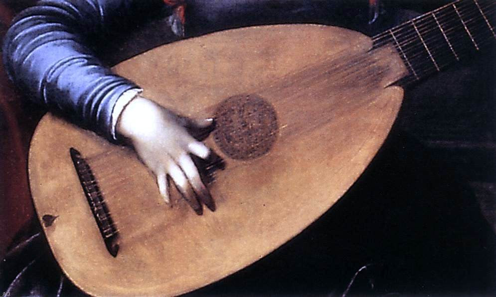 Carlo Saraceni Saint Cecilia and the Angel (detail) - Canvas Print