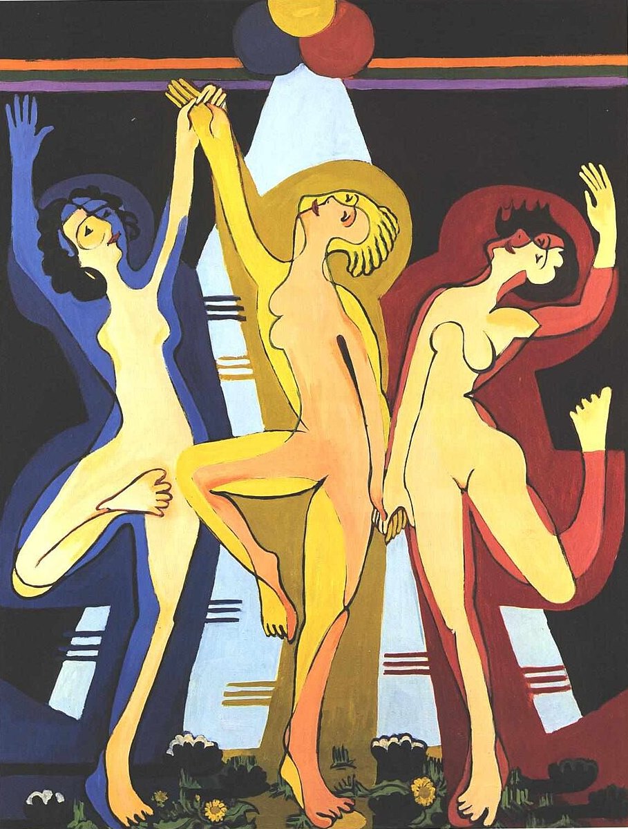 Ernst Ludwig Kirchner Colorful Dance - Canvas Print
