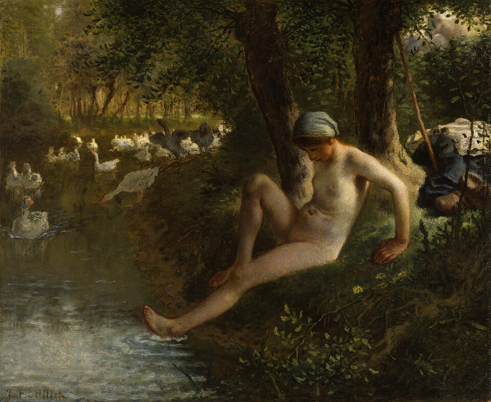Jean-Francois Millet The Goose Girl - Canvas Print
