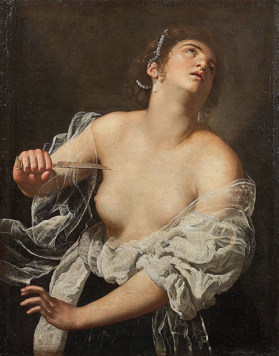 Artemisia Gentileschi Lucretia - Canvas Print