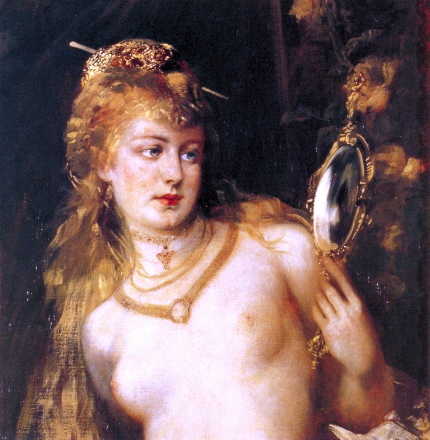 Hans Makart Gesicht (Detail) - Canvas Print