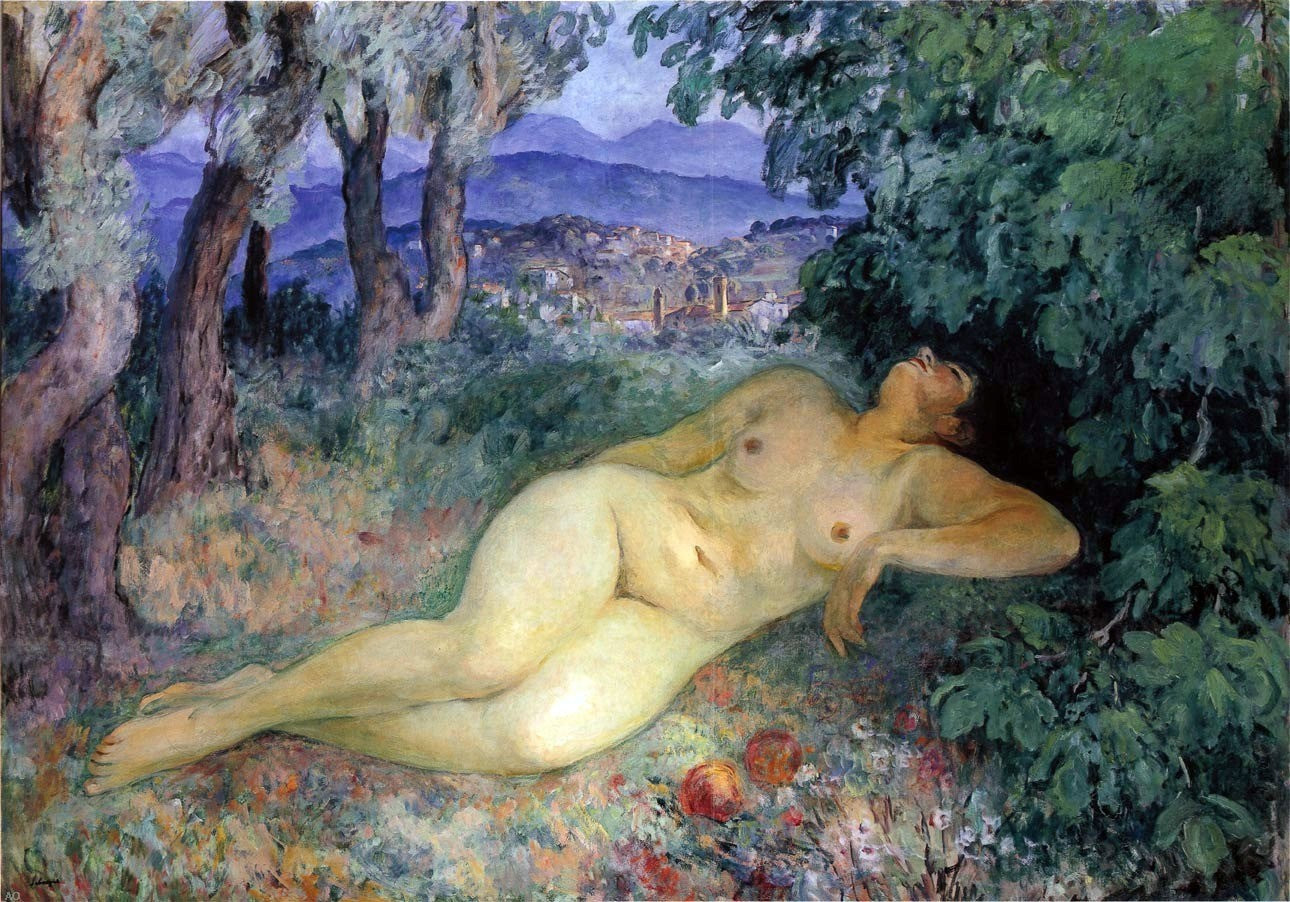 Henri Lebasque A Large Nude at Cannes - Canvas Print