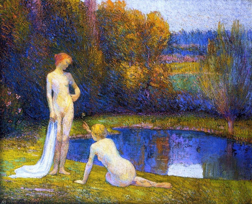 Hippolyte Petitjean Bathers - Canvas Print