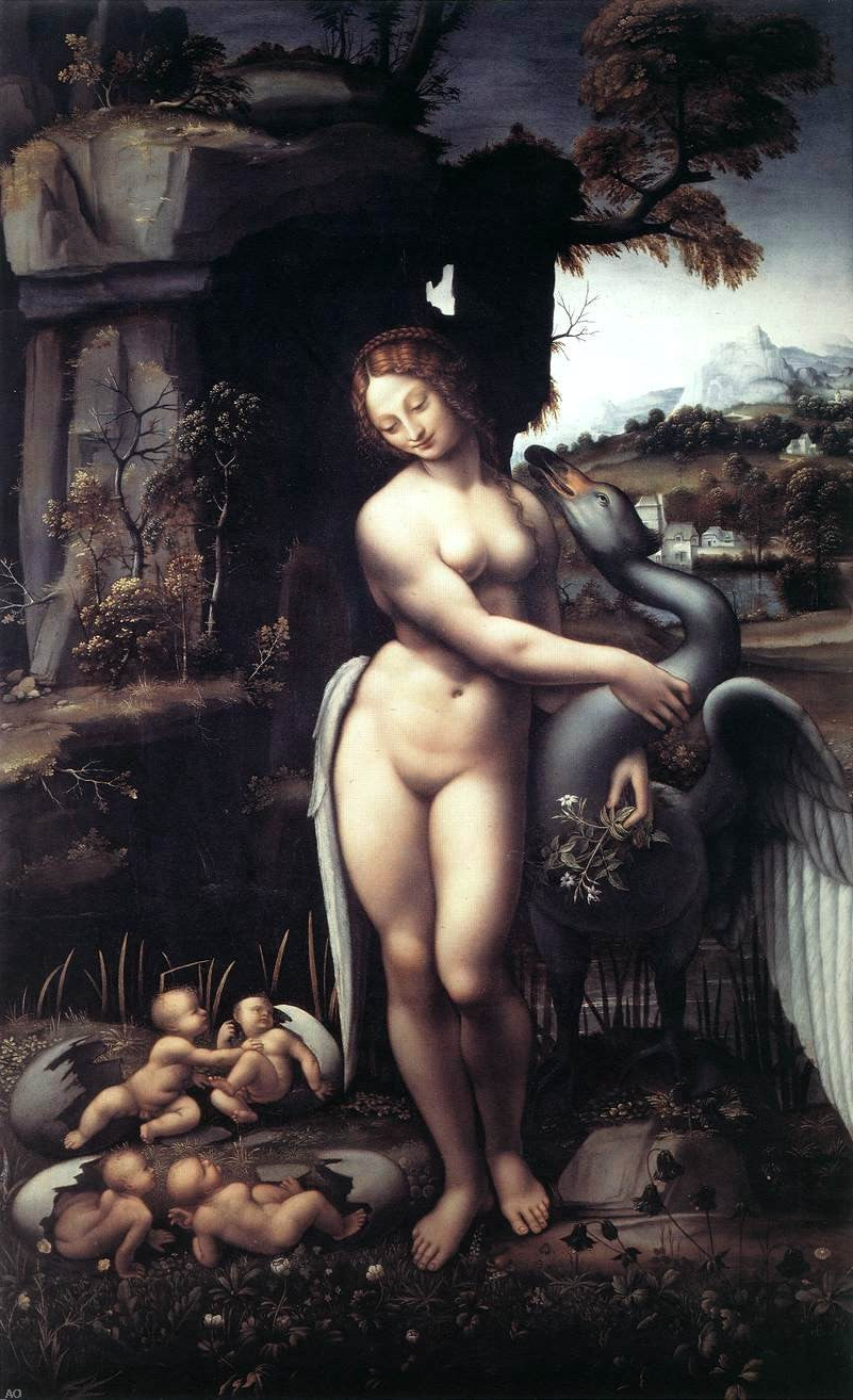 Leonardo Da Vinci Leda - Canvas Print