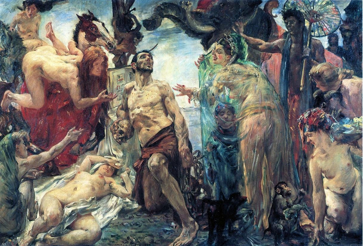 Lovis Corinth The Temptation of Saint Anthony (after Gustave Flaubert) - Canvas Print