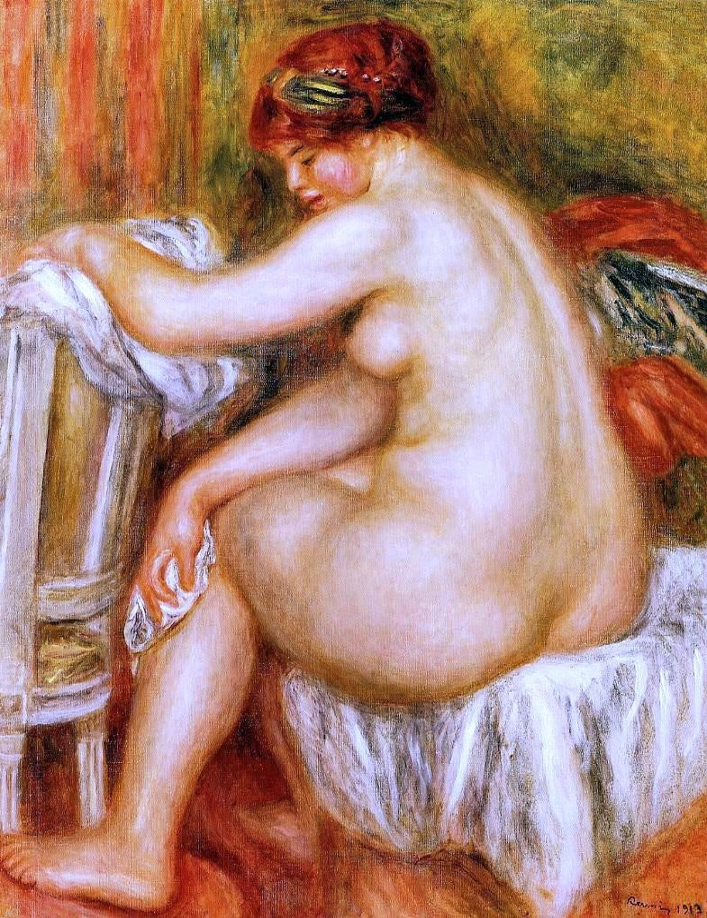 Pierre Auguste Renoir Seated Nude - Canvas Print