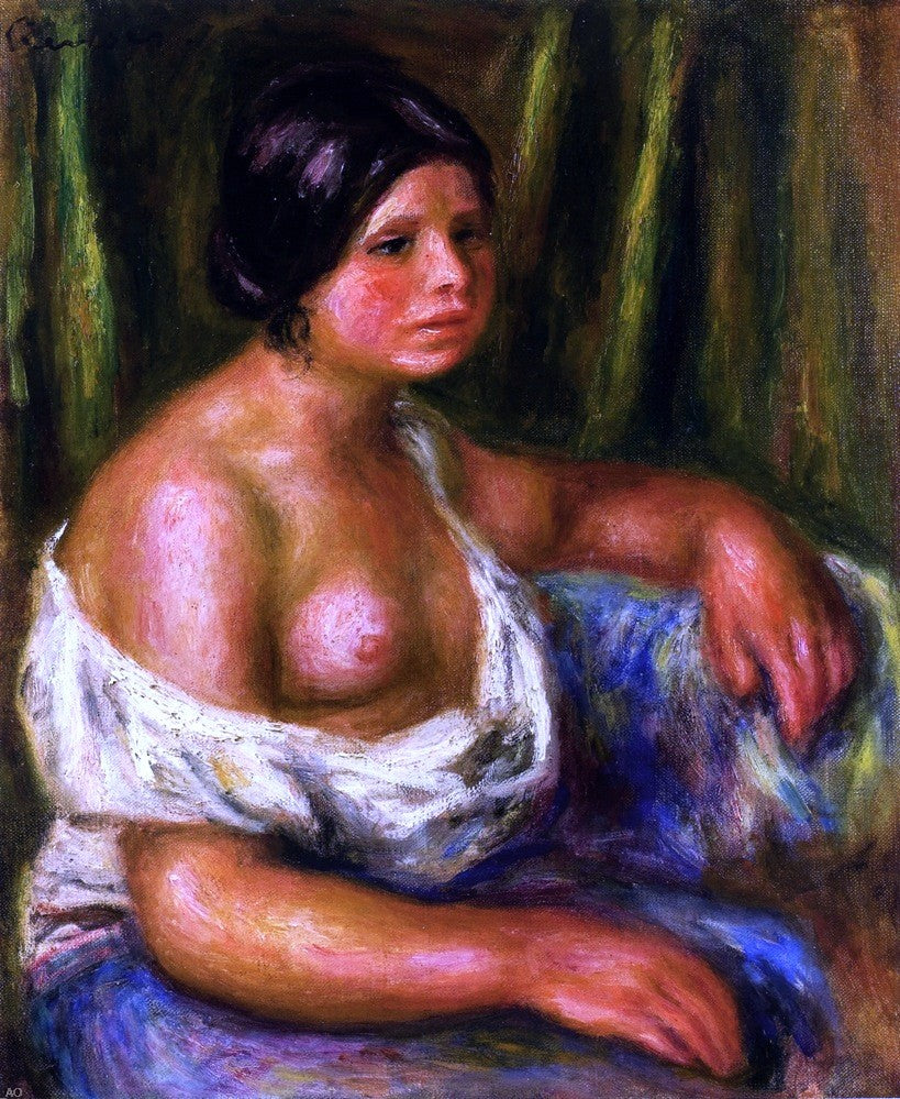 Pierre Auguste Renoir Woman in Blue - Canvas Print