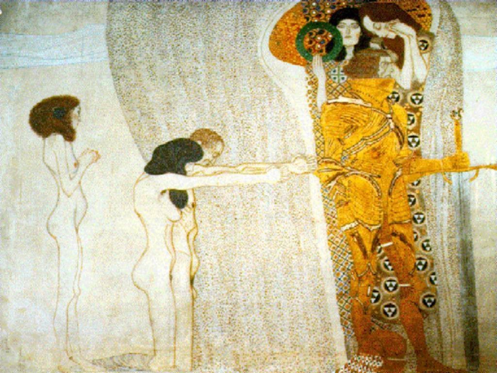 Gustav Klimt The Beethoven Frieze - Canvas Print