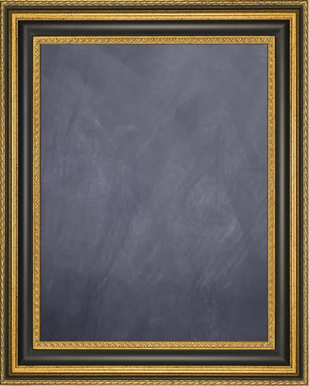 Framed Chalkboard with Gold Finish Frame with Black Panel
